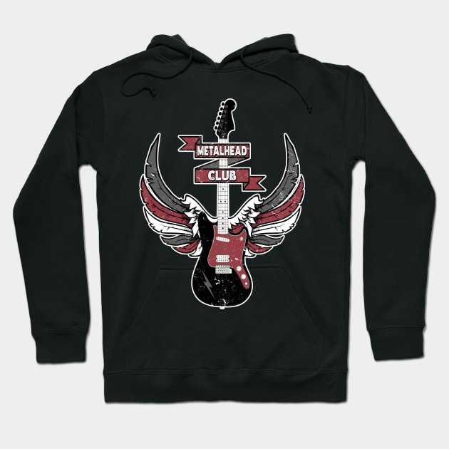 Metalhead Club Metal Music Fan Hoodie by Gothic Rose Designs